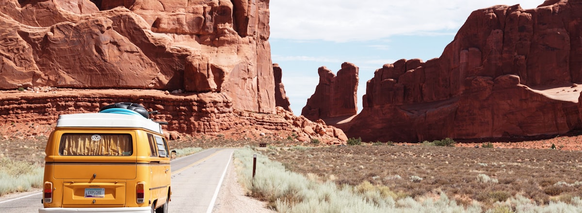 Open road trip highway